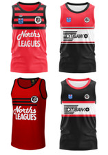 RUGBY MEN's Training North Sydney Bear RETRO TANK NRL VEST JERSEY S-5XL