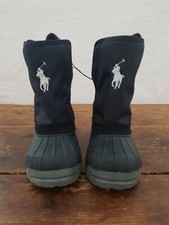 Ralph Lauren Snow Boots UK 11 EUR 29 Black Big Pony BNWOT