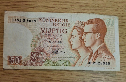 Vintage belgian francs - vintage,