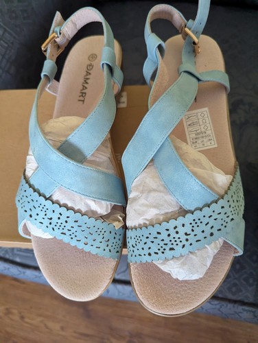 Womens pale blue sandals size7 - womens,