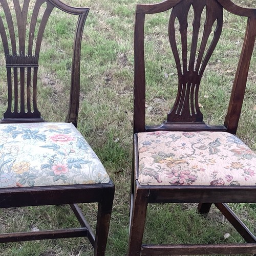 Pair dark wood - of, dining