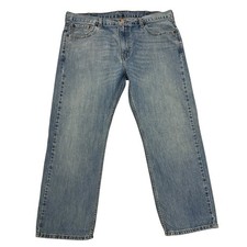 Levi's 569 Jeans Blue Mens 38W 29L Loose Straight Fit Red Tab 100% Denim Zip Fly
