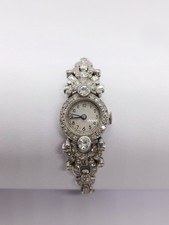 Antique Ladies Platinum & White Gold Diamond Set Cocktail Mechanical Watch