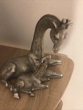 Silver Giraffe Ornament