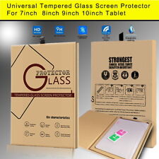 Universal Tempered Glass Film Screen Protector Cover For 7" 8" 9" 10" Tablet