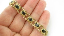 9ct Gold Garnet Bracelet H/Mkd