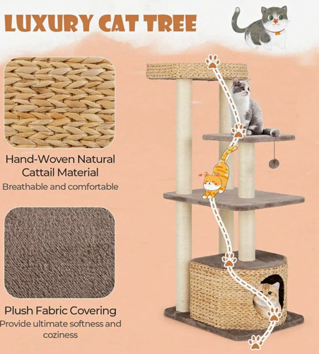Beige grey sisal - beige/grey, plush