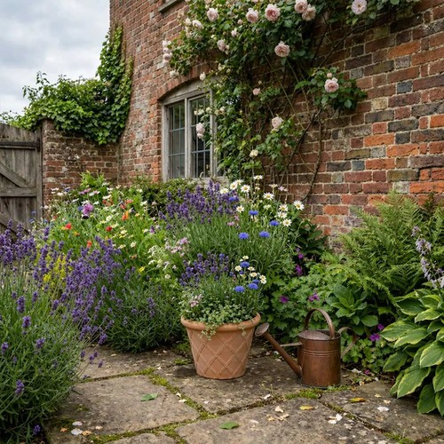 Rustic terracotta lattice - rustic,