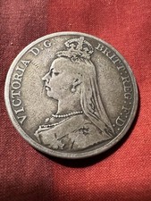 1890 Queen Victoria Jubilee Head Silver Crown 0.925