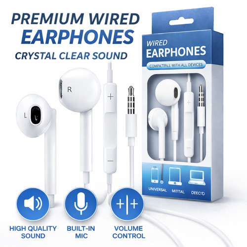 Headphones earphones wired for - earphones,