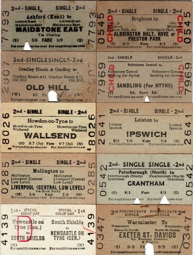 Edmondson rail tickets lot - edmondson, (lot