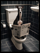 Funny  Greyhound Dog metal