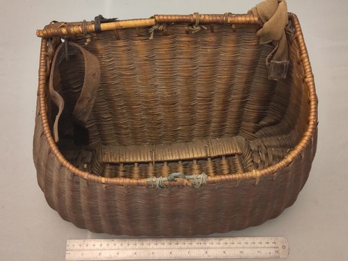 Vintage wicker fishing creel - wicker,