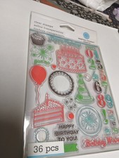 Martha Stewart Happy Birthday Stamps Set With Numbers