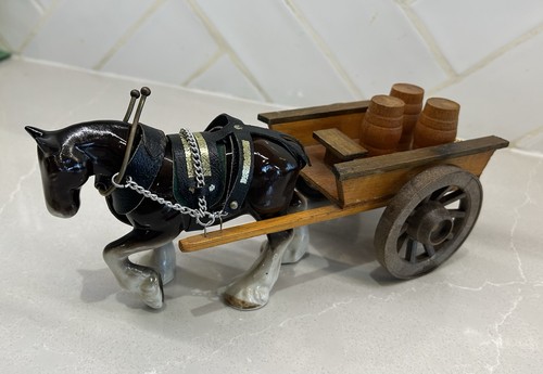 Vintage ceramic horse with - vintage,