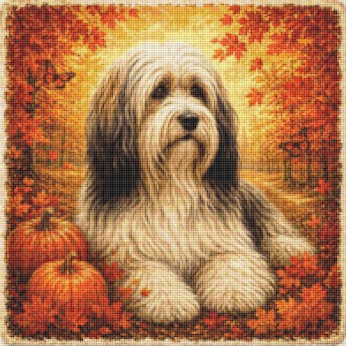 Tibetan terrier puppy dog - puppy, in