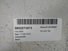  NISSAN NAVARA FUSEBOX FUSE