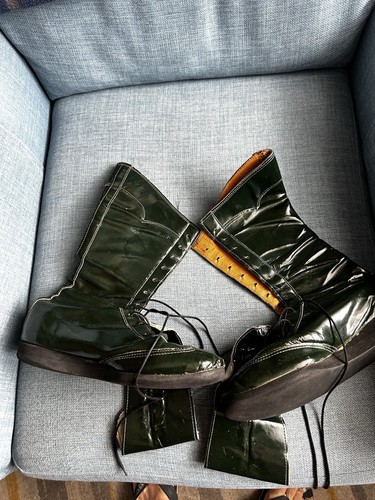 Wrestling boots green size 6 - wrestling,
