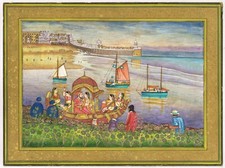 Mughal Harem Scene Painting Of