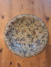 Antique English Staffordshire Green Chintz Transferware Bowl 1800's