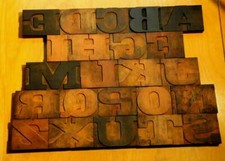 A-Z alphabet letterpress