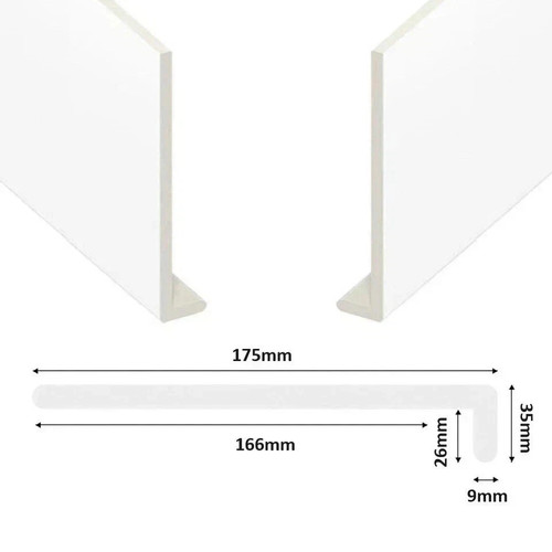 175mm upvc window sill - 1m,