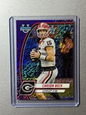 Carson Beck  Georgia / Miami  Bowman Chrome U NFL 2024  PURPLE SHIMMER ROOKIE