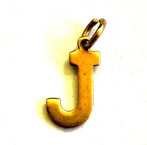 Gold small initial - , j
