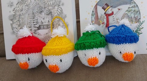 Hand knitted christmas tree - hand,