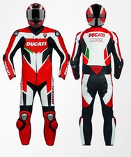 Ducati Motocycle Leather Riding Suit MotoGP Motorbike Racing Sports Armored CE