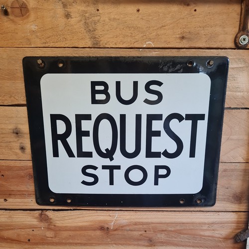 Enamel porcelain sign - porcelain, bus