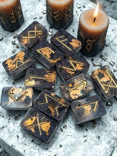 Runestones set black - 24,
