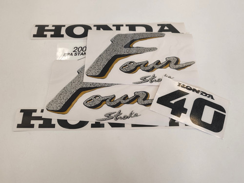 Honda 40hp gold decal - gold, set