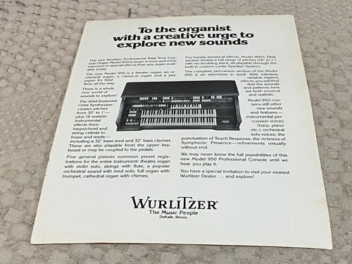 Keyboard organ advert - advert, 11x8"