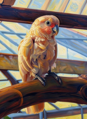 Cockatoo parrot card blank - card, a5