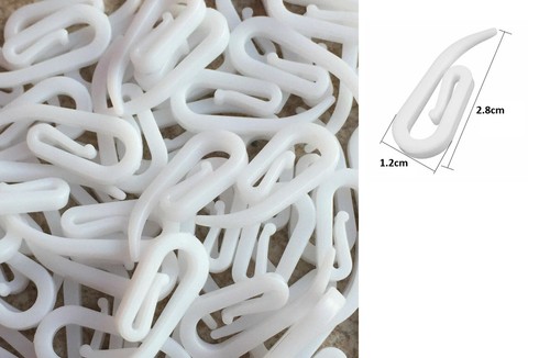 White plastic nylon curtain - white,