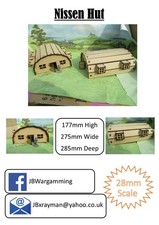 28mm 2 Nissan Huts Scenery bolt etc