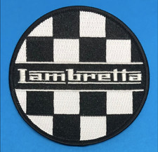Lambretta Circular Two Tone Black & White Embroidered Patch