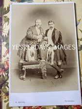 Cabinet Card Men Evening Dress In Kilt & Plaid Studio P.Devine Edinburgh