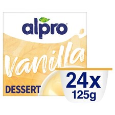 24 x 125g Alpro Vanilla Flavour Dessert Made from Soya Gluten Free