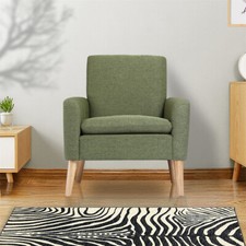 Retro Accent Linen Tub Chair