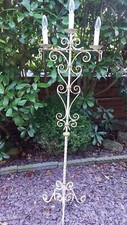 Vintage Rustic French tall candelabra Floor Standing lamp base shabby chic 5ft
