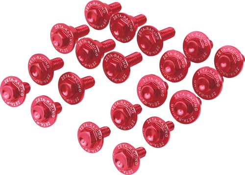 Zeta aluminum bolt kit red - aluminum,