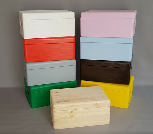 Plain wooden box - wooden,