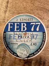 Vintage Old Tax Disc February