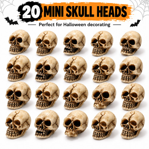 20pcs mini skulls - mini, halloween