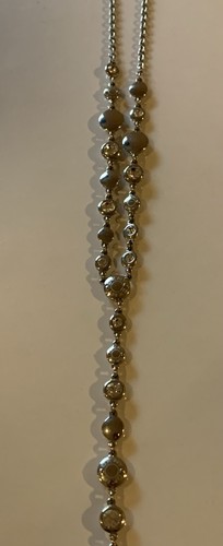 Dkny silver tone lariat - ,