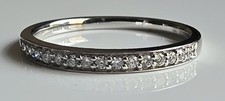Beaverbrooks 18ct White Gold Diamond 2mm Wedding/Eternity Ring - Size N