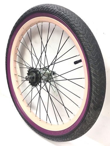 Rear bicycle pink wheel - 20",