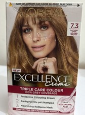 LOREAL PARIS EXCELLENCE CRÈME TRIPLE CARE COLOR 7.3 NATURAL DARK GOLDEN BROWN
